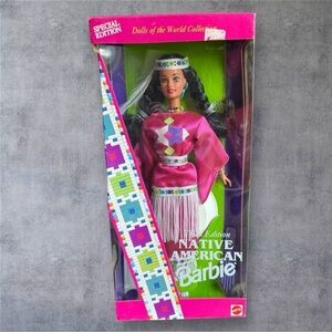 Third Edition Dolls of the World -  Native American Barbie - New in Box